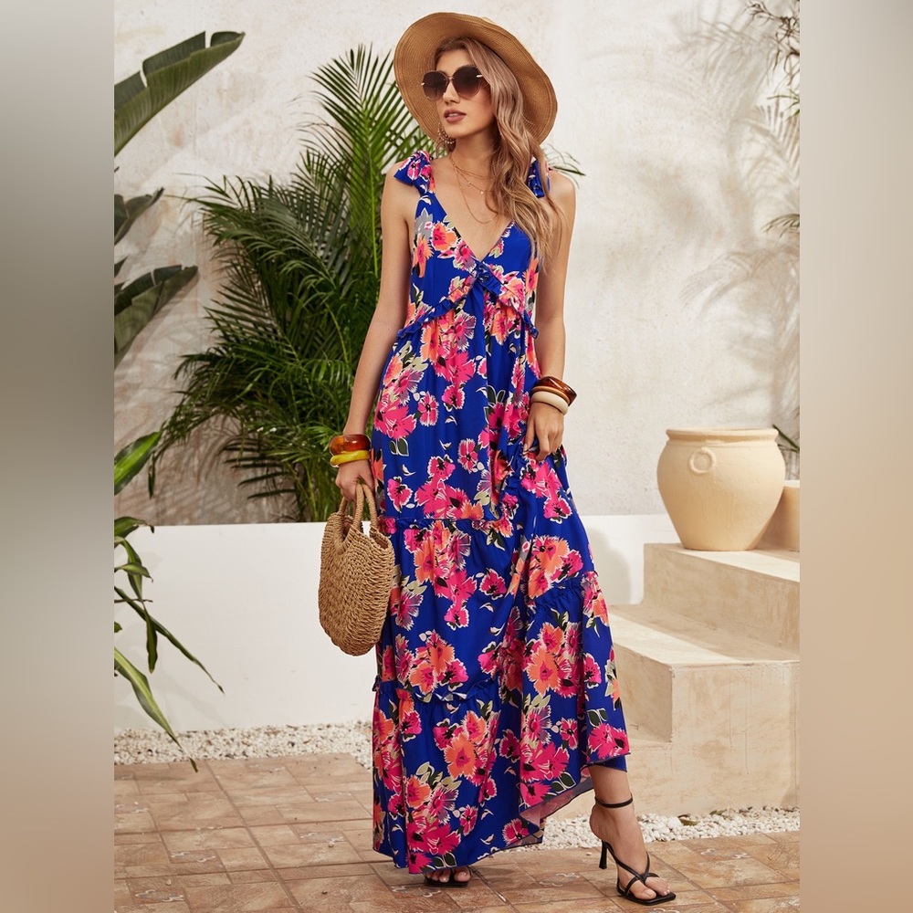 Summer maxi floral dress